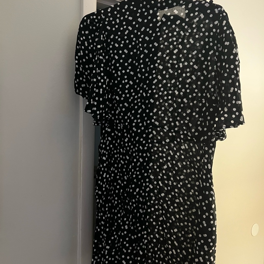 Zara Black and White Polka Dot Mini Dress